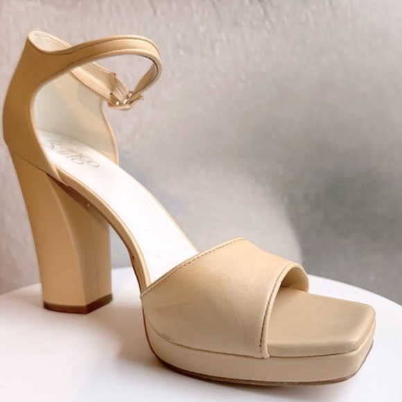 🌸FRANCO SARTO🌸 Dima Beige Leather Ankle Strap
Heeled Sandals Size: 10 - Picture 5 of 13